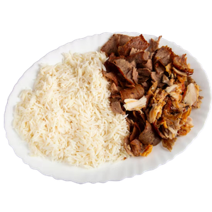 White Rice with Lamb Doner Medium